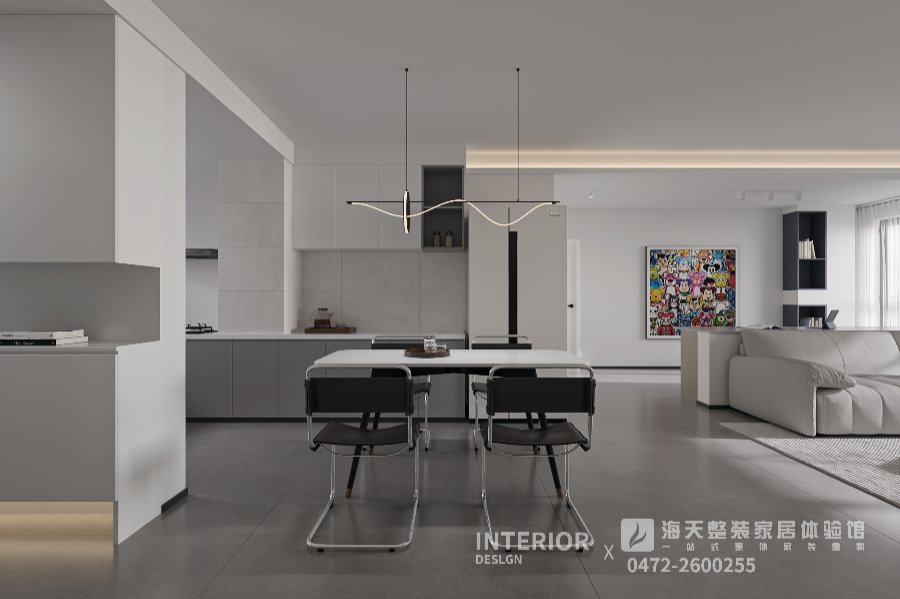 包頭遠洲大都匯135㎡現代簡(jiǎn)約風(fēng)格效果圖