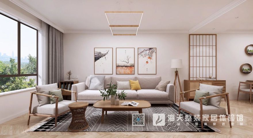 包頭裝修案例富力華庭140㎡日式風(fēng)格效果圖