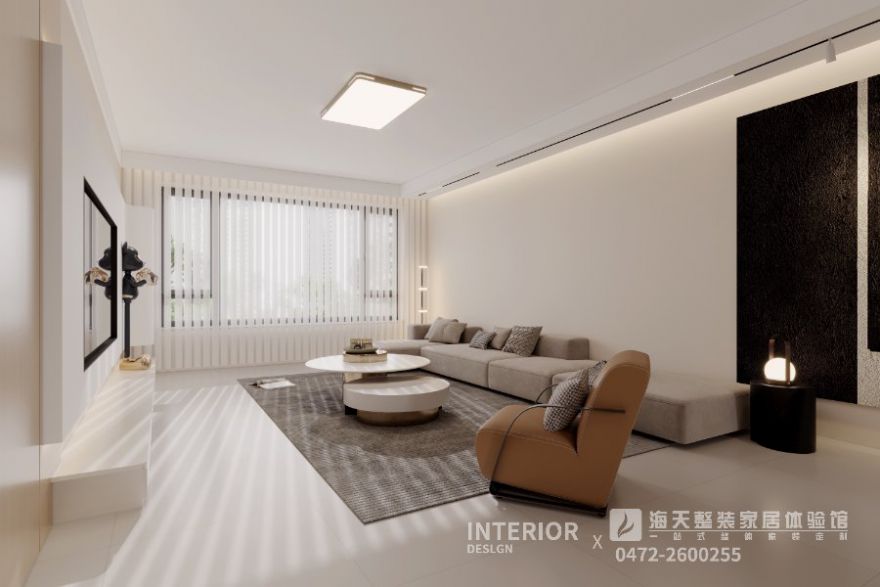 包頭裝修案例包頭遠洲大都匯140㎡現代簡(jiǎn)約風(fēng)格效果圖