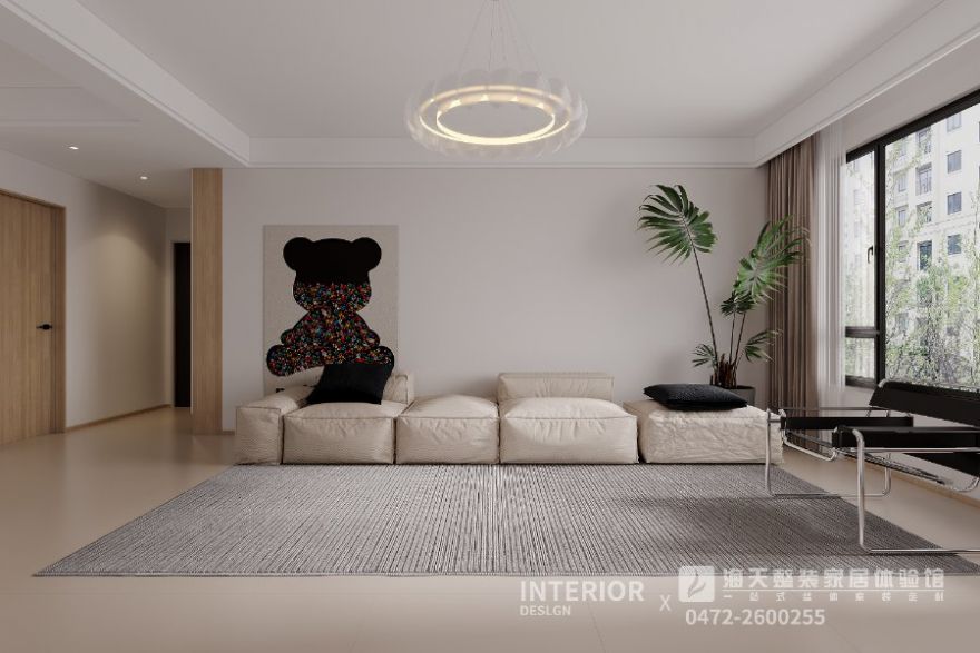 包頭松石御景江山125㎡現代極簡(jiǎn)風(fēng)格效果圖
