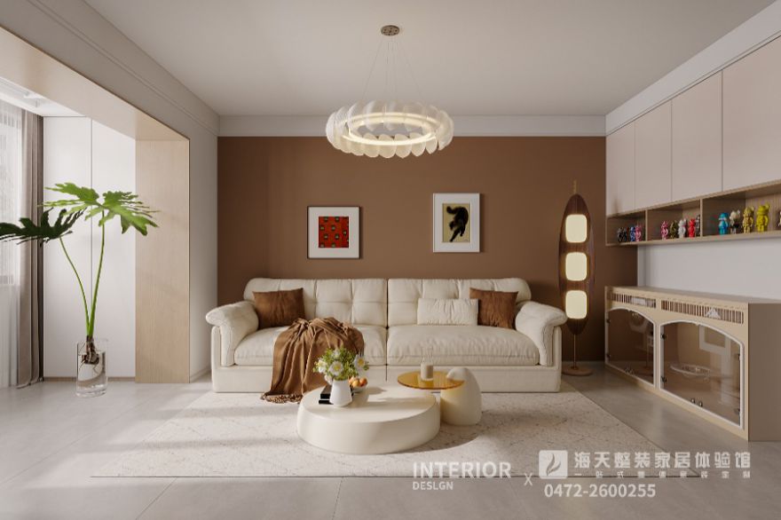 包頭果園小區83㎡現代簡(jiǎn)約風(fēng)格效果圖
